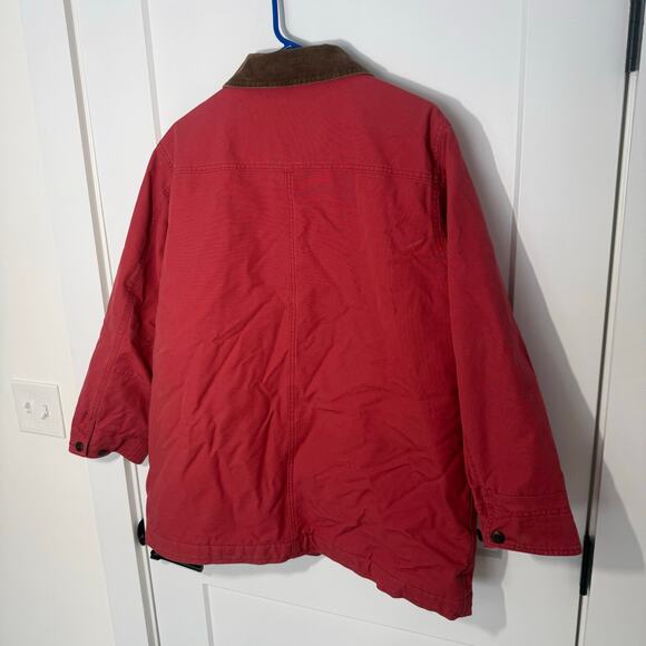 VTG LL Bean Heavyweight Canvas Barn Chore Jacket, Corduroy Collar, Insualted - Picture 8 of 14
